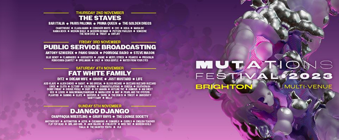 Mutations Festival à Brighton |UK| en novembre.