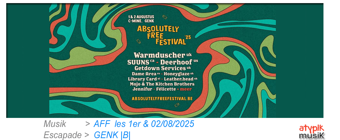 Absolutely Free Festival |AFF| à Genk en Belgique.